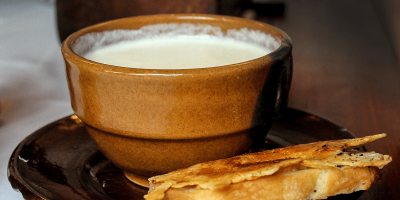 potato soup in a bowl